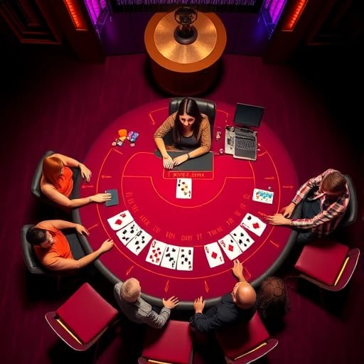 Layar permainan Casino Hold'em